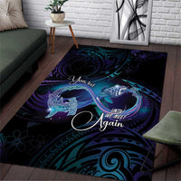 Polynesian Personalized Memorial Area Rug Oceanic Infinity Symbol - Until We Meet Again - Polynesian Pride