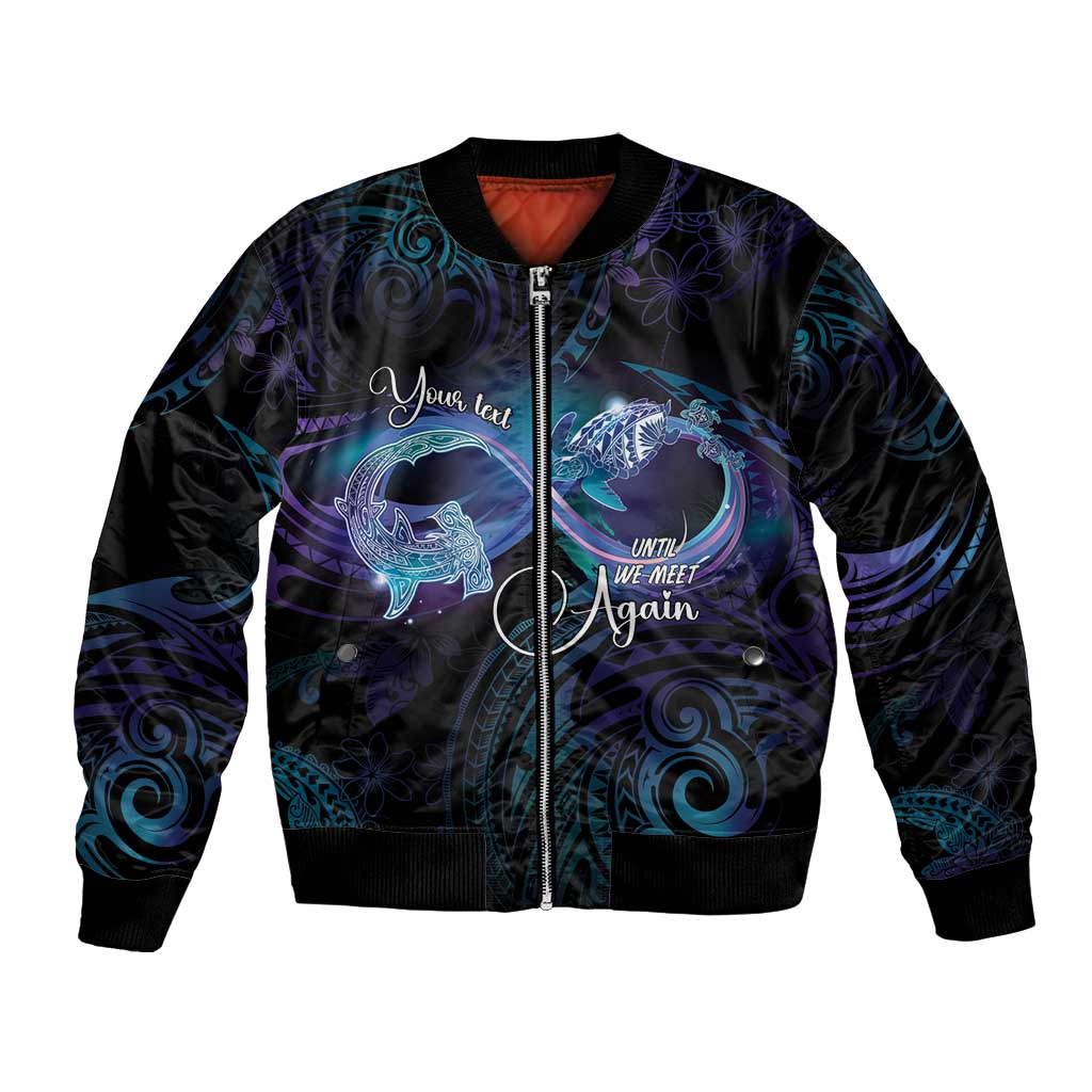 Polynesian Personalized Memorial Bomber Jacket Oceanic Infinity Symbol - Until We Meet Again - Polynesian Pride