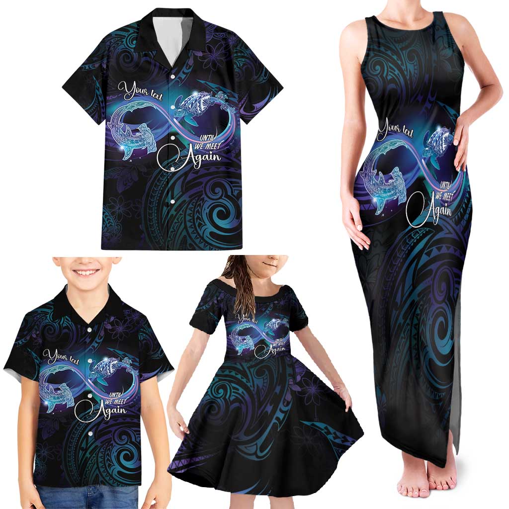Polynesian Personalized Memorial Family Matching Tank Maxi Dress and Hawaiian Shirt Oceanic Infinity Symbol - Until We Meet Again - Polynesian Pride