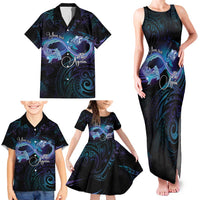 Polynesian Personalized Memorial Family Matching Tank Maxi Dress and Hawaiian Shirt Oceanic Infinity Symbol - Until We Meet Again - Polynesian Pride