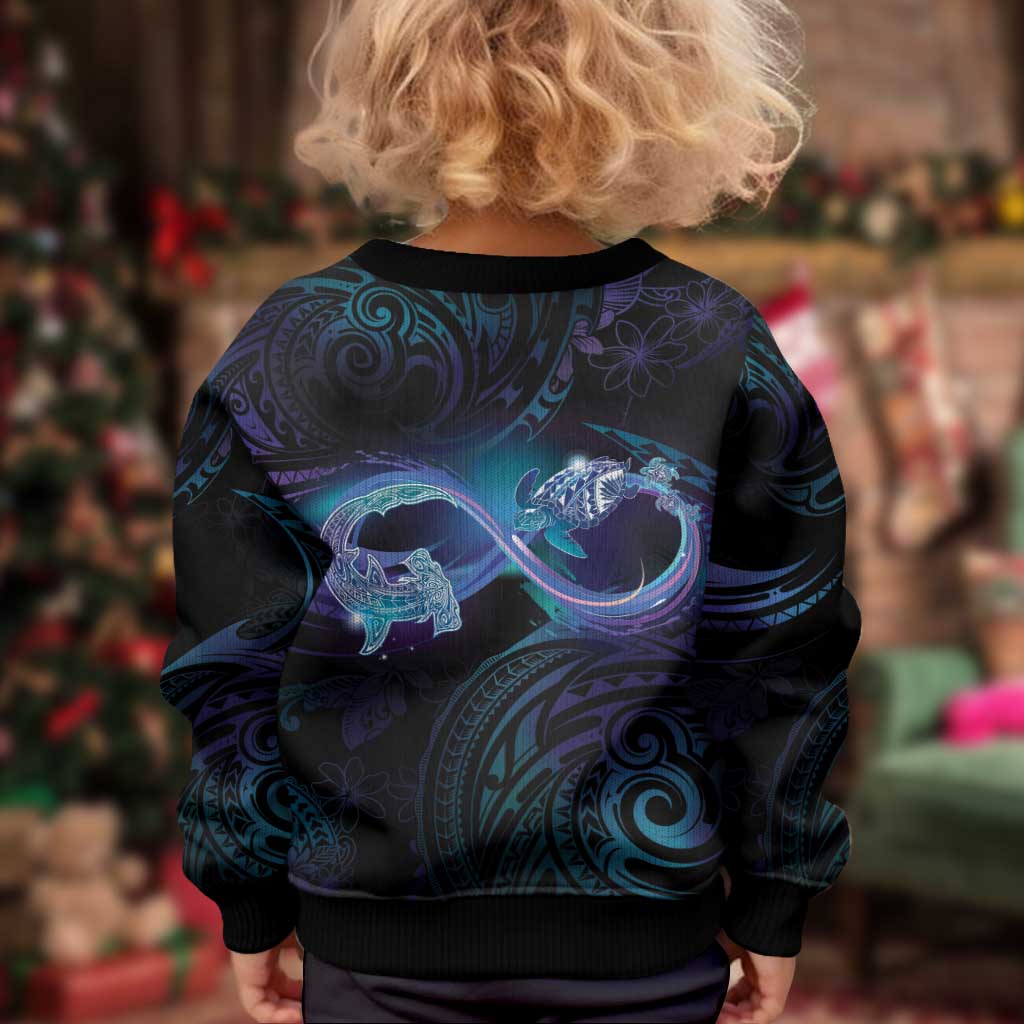 Polynesian Personalized Memorial Kid Ugly Christmas Sweater Oceanic Infinity Symbol - Until We Meet Again - Polynesian Pride