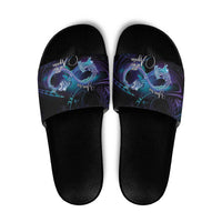 Polynesian Personalized Memorial Slide Sandals Oceanic Infinity Symbol - Until We Meet Again - Polynesian Pride