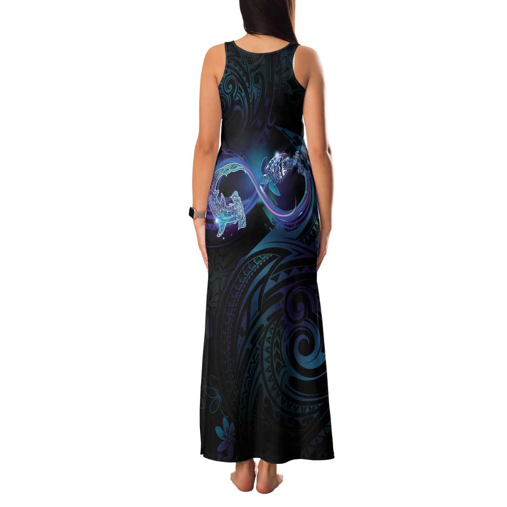 Polynesian Personalized Memorial Tank Maxi Dress Oceanic Infinity Symbol - Until We Meet Again - Polynesian Pride