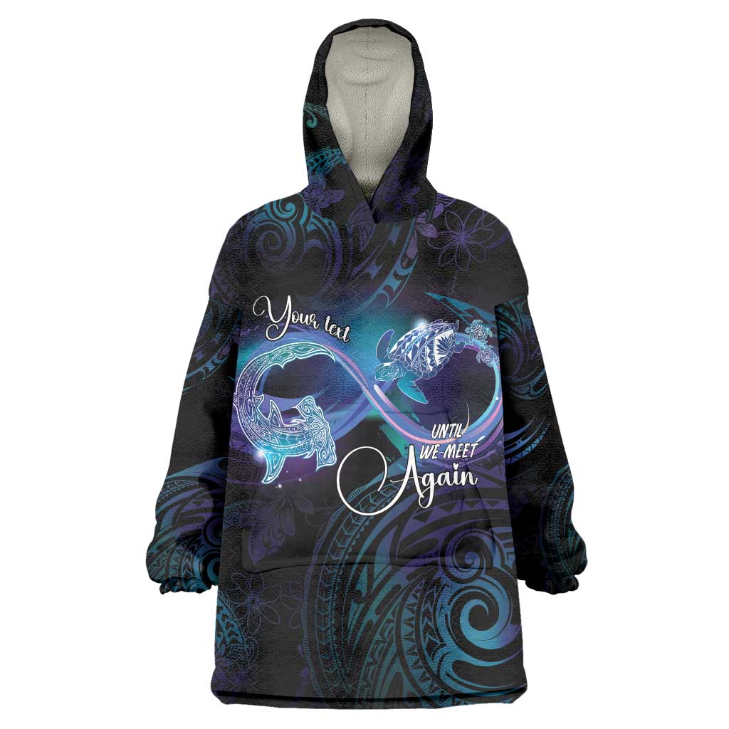 Polynesian Personalized Memorial Wearable Blanket Hoodie Oceanic Infinity Symbol - Until We Meet Again - Polynesian Pride