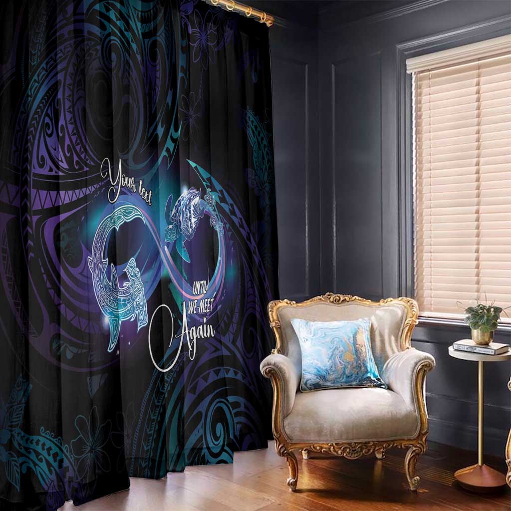 Polynesian Personalized Memorial Window Curtain Oceanic Infinity Symbol - Until We Meet Again - Polynesian Pride