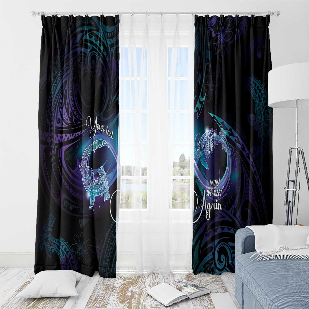 Polynesian Personalized Memorial Window Curtain Oceanic Infinity Symbol - Until We Meet Again - Polynesian Pride