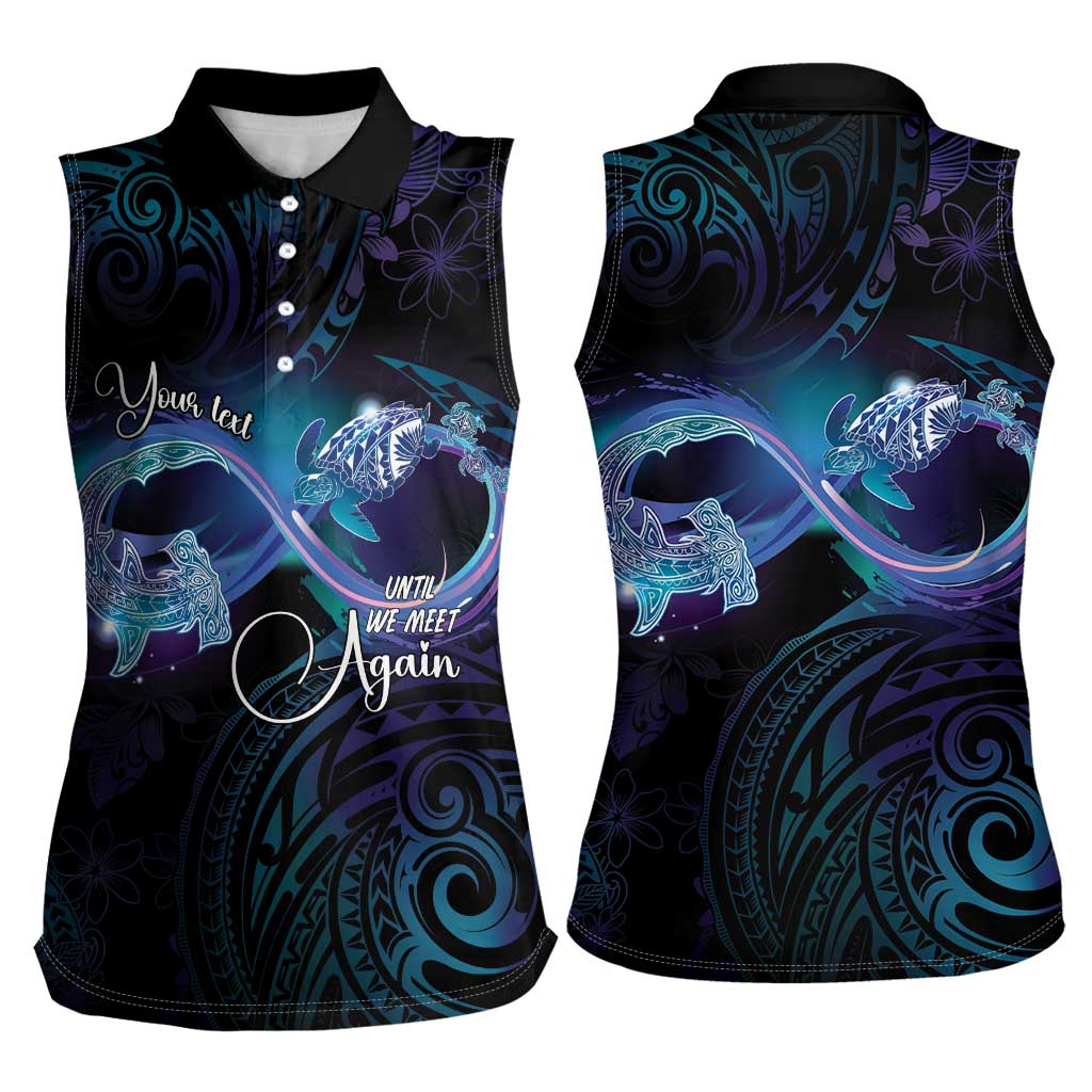 Polynesian Personalized Memorial Women Sleeveless Polo Shirt Oceanic Infinity Symbol - Until We Meet Again - Polynesian Pride