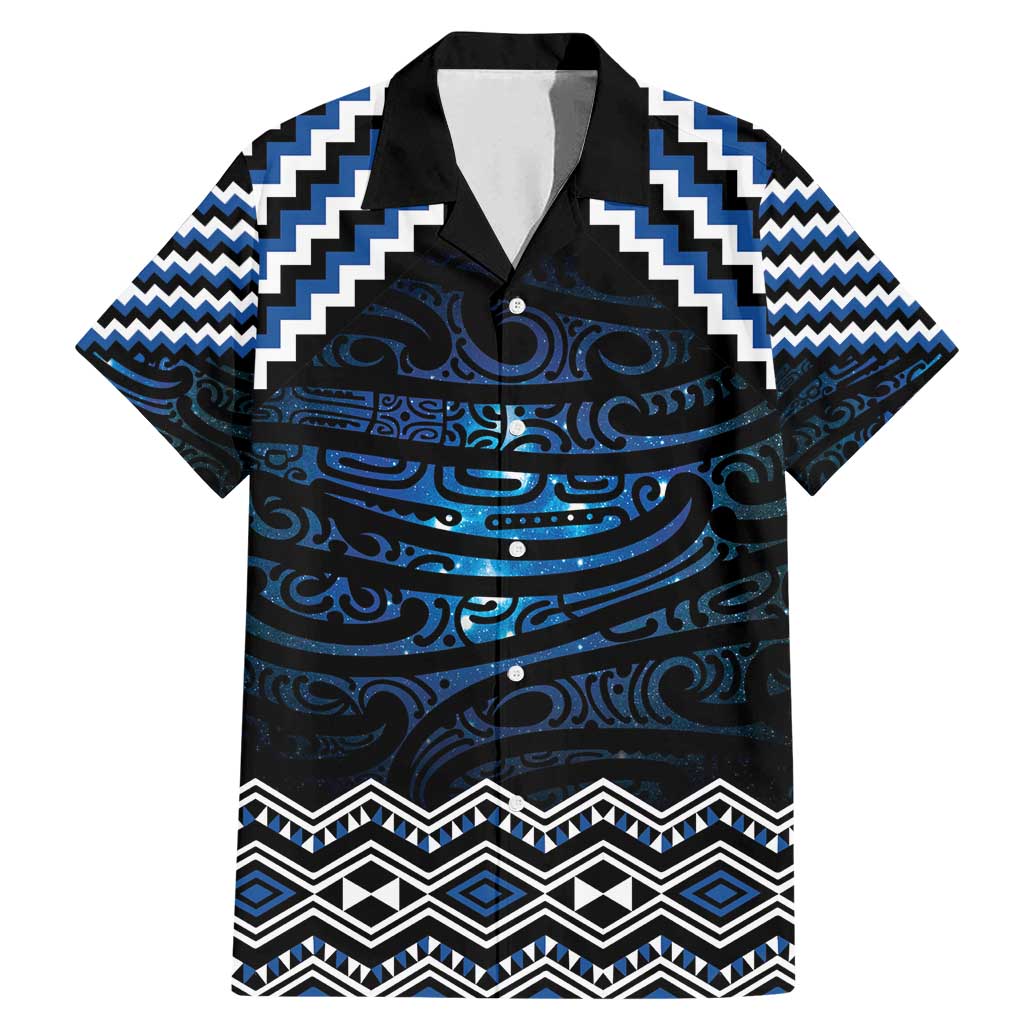 New Zealand Matariki Family Matching Mermaid Dress and Hawaiian Shirt Galaxy Styled Taniko