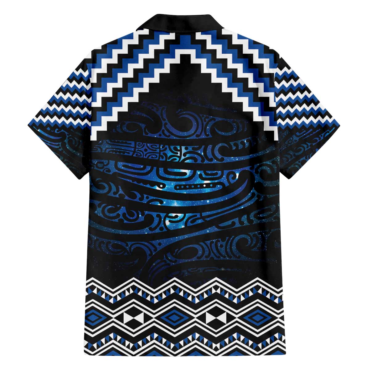 New Zealand Matariki Family Matching Off The Shoulder Long Sleeve Dress and Hawaiian Shirt Galaxy Styled Taniko