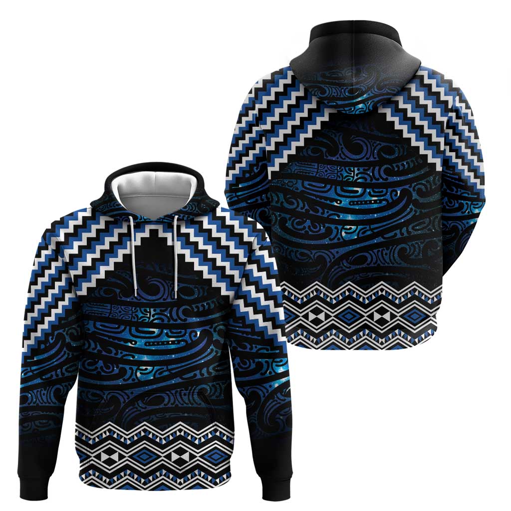 New Zealand Matariki Hoodie Galaxy Styled Taniko