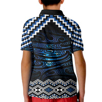 New Zealand Matariki Kid Polo Shirt Galaxy Styled Taniko