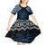 New Zealand Matariki Kid Short Sleeve Dress Galaxy Styled Taniko