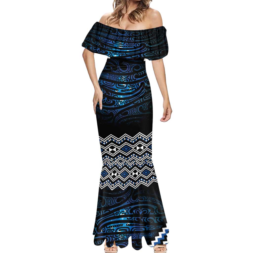 New Zealand Matariki Mermaid Dress Galaxy Styled Taniko