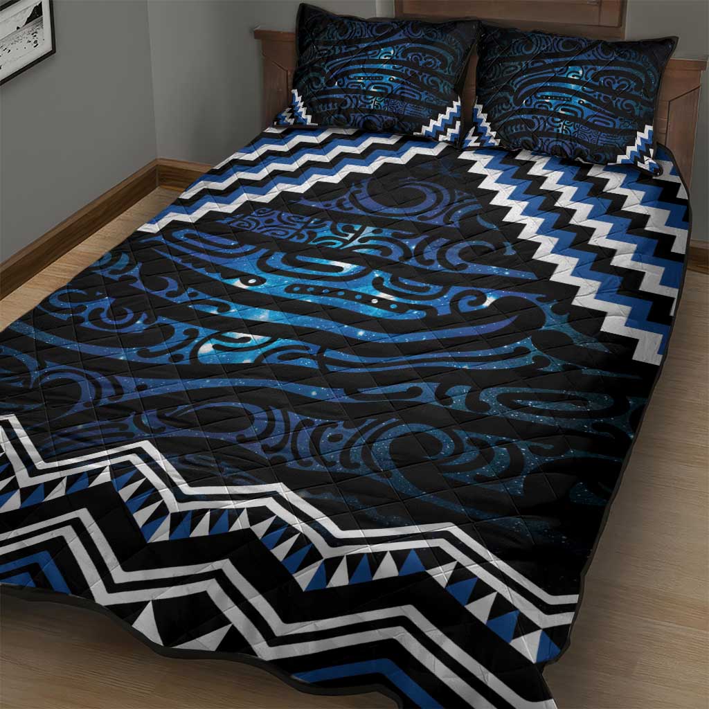 New Zealand Matariki Quilt Bed Set Galaxy Styled Taniko