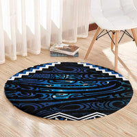 New Zealand Matariki Round Carpet Galaxy Styled Taniko