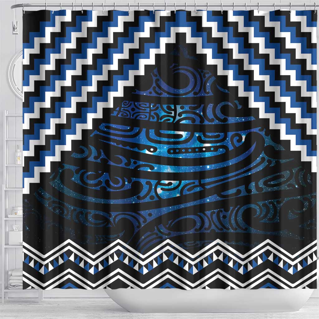New Zealand Matariki Shower Curtain Galaxy Styled Taniko
