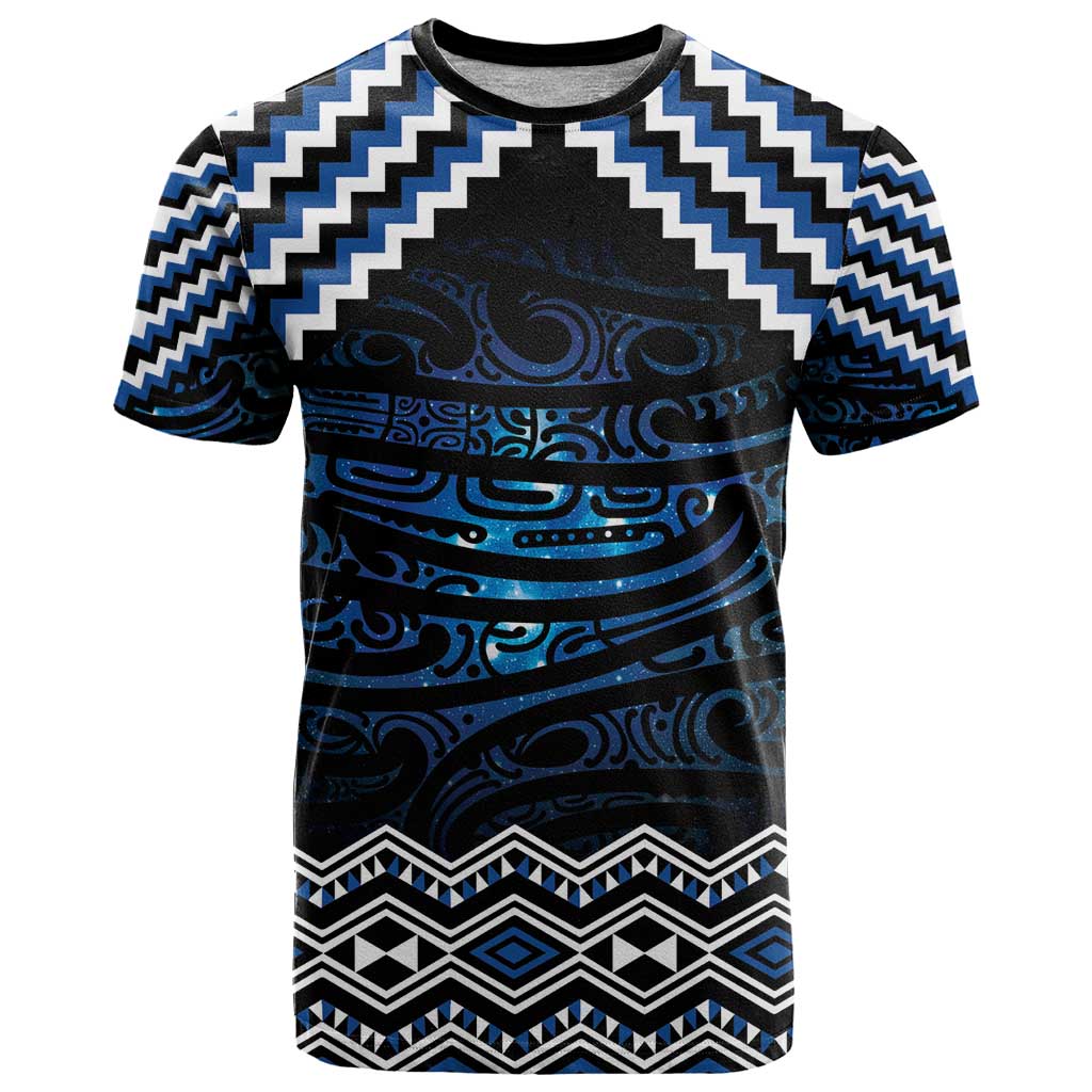 New Zealand Matariki T Shirt Galaxy Styled Taniko