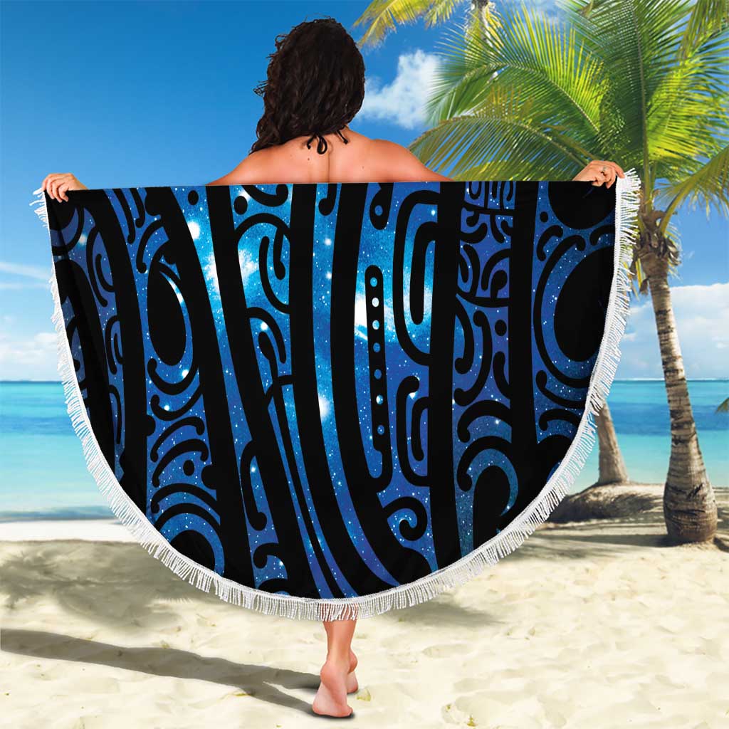 New Zealand Matariki Beach Blanket Galaxy Poutama Motifs