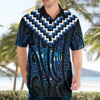 New Zealand Matariki Hawaiian Shirt Galaxy Poutama Motifs