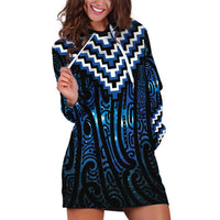New Zealand Matariki Hoodie Dress Galaxy Poutama Motifs