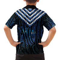 New Zealand Matariki Kid Hawaiian Shirt Galaxy Poutama Motifs