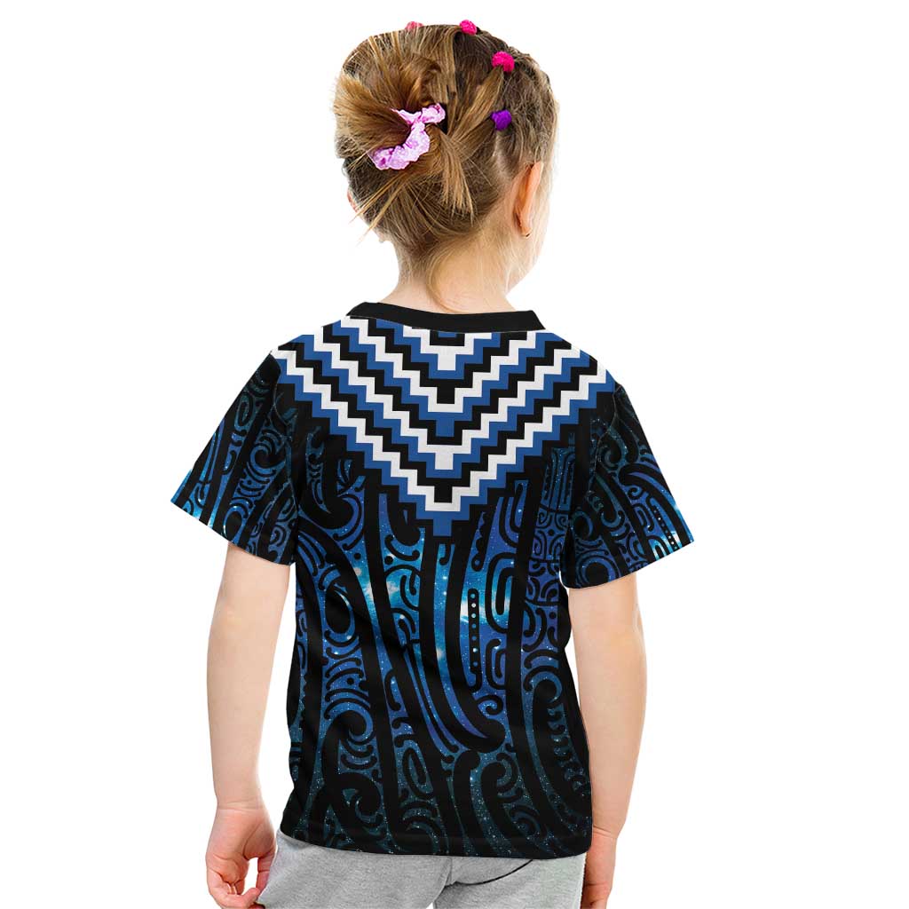 New Zealand Matariki Kid T Shirt Galaxy Poutama Motifs