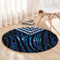 New Zealand Matariki Round Carpet Galaxy Poutama Motifs
