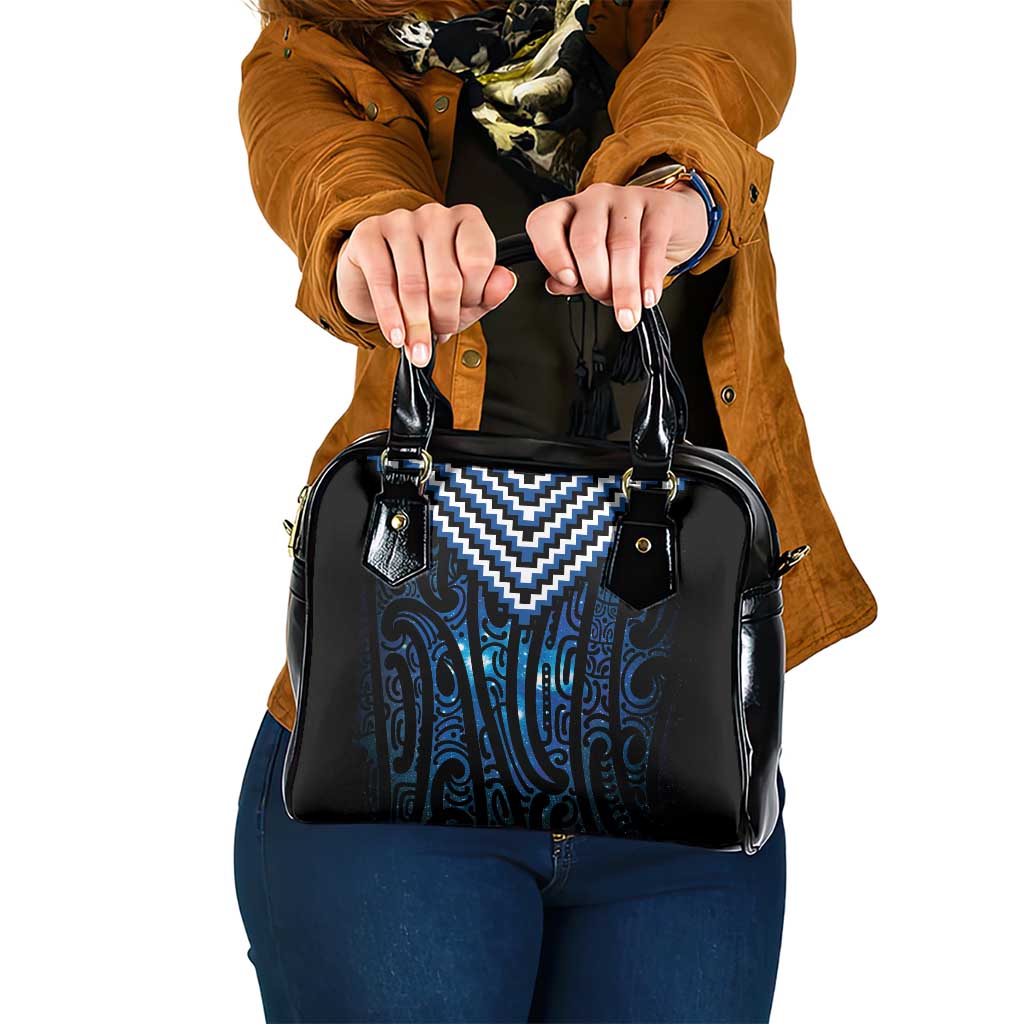 New Zealand Matariki Shoulder Handbag Galaxy Poutama Motifs