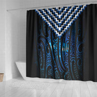 New Zealand Matariki Shower Curtain Galaxy Poutama Motifs