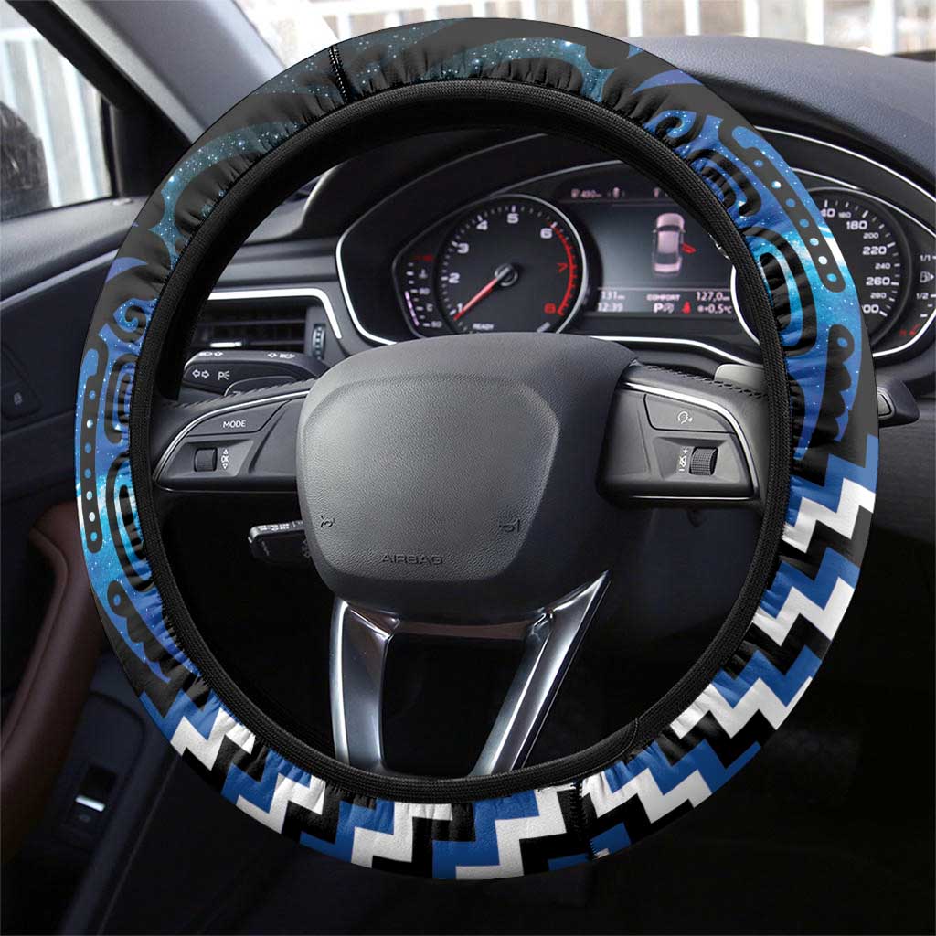 New Zealand Matariki Steering Wheel Cover Galaxy Poutama Motifs