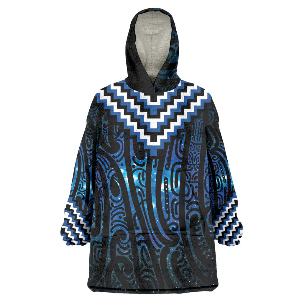 New Zealand Matariki Wearable Blanket Hoodie Galaxy Poutama Motifs