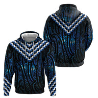 New Zealand Matariki Zip Hoodie Galaxy Poutama Motifs