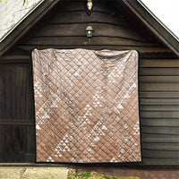 Hawaii Beige Kapa Quilt Vintage 'Ohe Kāpala Motifs Mix Plumeria Leis