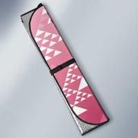 Hawaii Rose Pink Kapa Auto Sun Shade Vintage 'Ohe Kāpala Motifs Mix Plumeria Leis