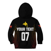 Personalised PNG Hunters Rugby Kid Hoodie Motuan Style LT7 - Polynesian Pride