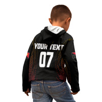 Personalised PNG Hunters Rugby Kid Hoodie Motuan Style LT7 - Polynesian Pride
