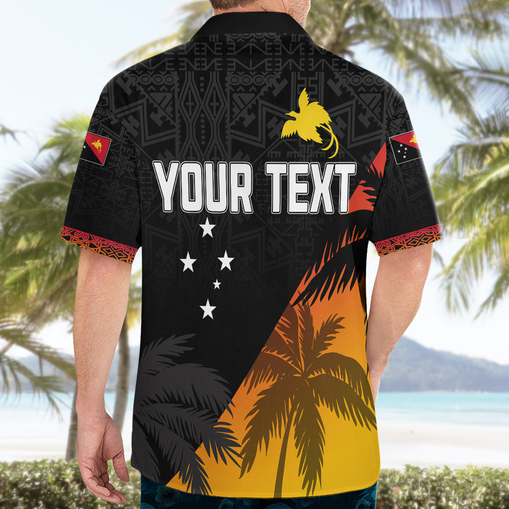Personalised PNG Hunters Rugby Hawaiian Shirt Palm Trees Simple LT7 - Polynesian Pride