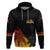 Custom PNG Hunters Rugby Hoodie Palm Trees Simple LT7 Pullover Hoodie Black - Polynesian Pride