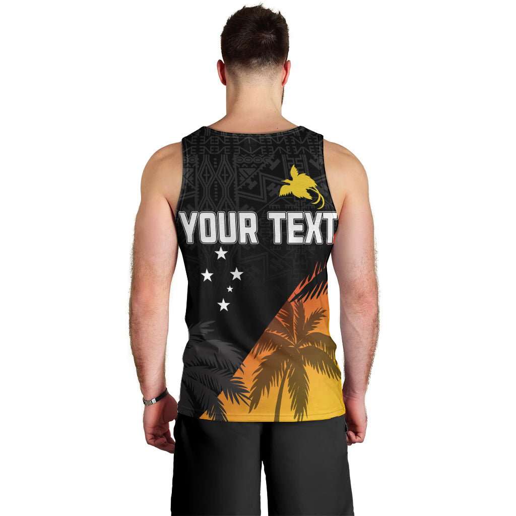 Personalised PNG Hunters Rugby Men Tank Top Palm Trees Simple LT7 - Polynesian Pride