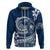 Polynesian Plumeria Hoodie Ride The Waves Navy Blue LT7 - Polynesian Pride