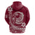 Polynesian Plumeria Hoodie Ride The Waves Burgundy LT7 - Polynesian Pride