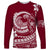 Polynesian Plumeria Long Sleeve Shirt Ride The Waves - Burgundy LT7 Unisex Burgundy - Polynesian Pride