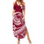 Polynesian Plumeria Summer Maxi Dress Ride The Waves - Burgundy LT7 Women Burgundy - Polynesian Pride