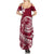 Polynesian Plumeria Summer Maxi Dress Ride The Waves - Burgundy LT7 - Polynesian Pride