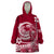 Polynesian Plumeria Wearable Blanket Hoodie Ride The Waves - Burgundy LT7 One Size Burgundy - Polynesian Pride