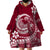 Polynesian Plumeria Wearable Blanket Hoodie Ride The Waves - Burgundy LT7 - Polynesian Pride