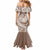 Polynesian Plumeria Mermaid Dress Ride The Waves - Beige LT7 - Polynesian Pride