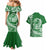 Polynesian Plumeria Couples Matching Mermaid Dress And Hawaiian Shirt Ride The Waves - Green LT7 - Polynesian Pride