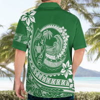 Polynesian Plumeria Hawaiian Shirt Ride The Waves - Green LT7 - Polynesian Pride