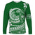 Polynesian Plumeria Long Sleeve Shirt Ride The Waves - Green LT7 Unisex Green - Polynesian Pride